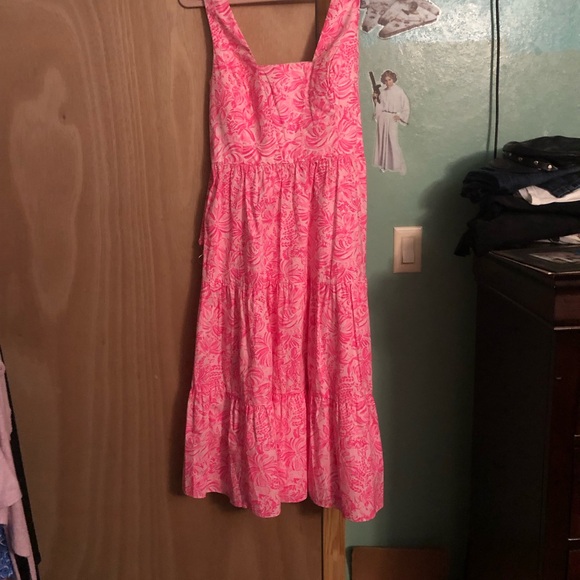 🌸NWT Lily Pultizer McKinnon MIDI Dress Size 10 Pink Blossom Foxy Llama 🌸 - Picture 6 of 7